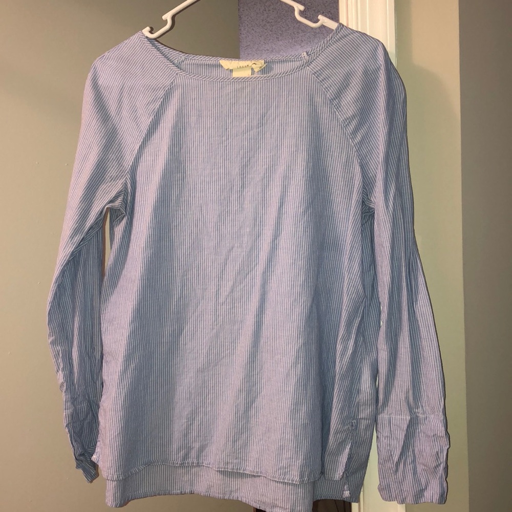 Striped blue shirt